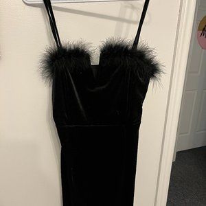 Black Velvet Mini Dress